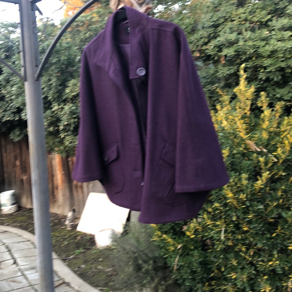 Purple cape coat